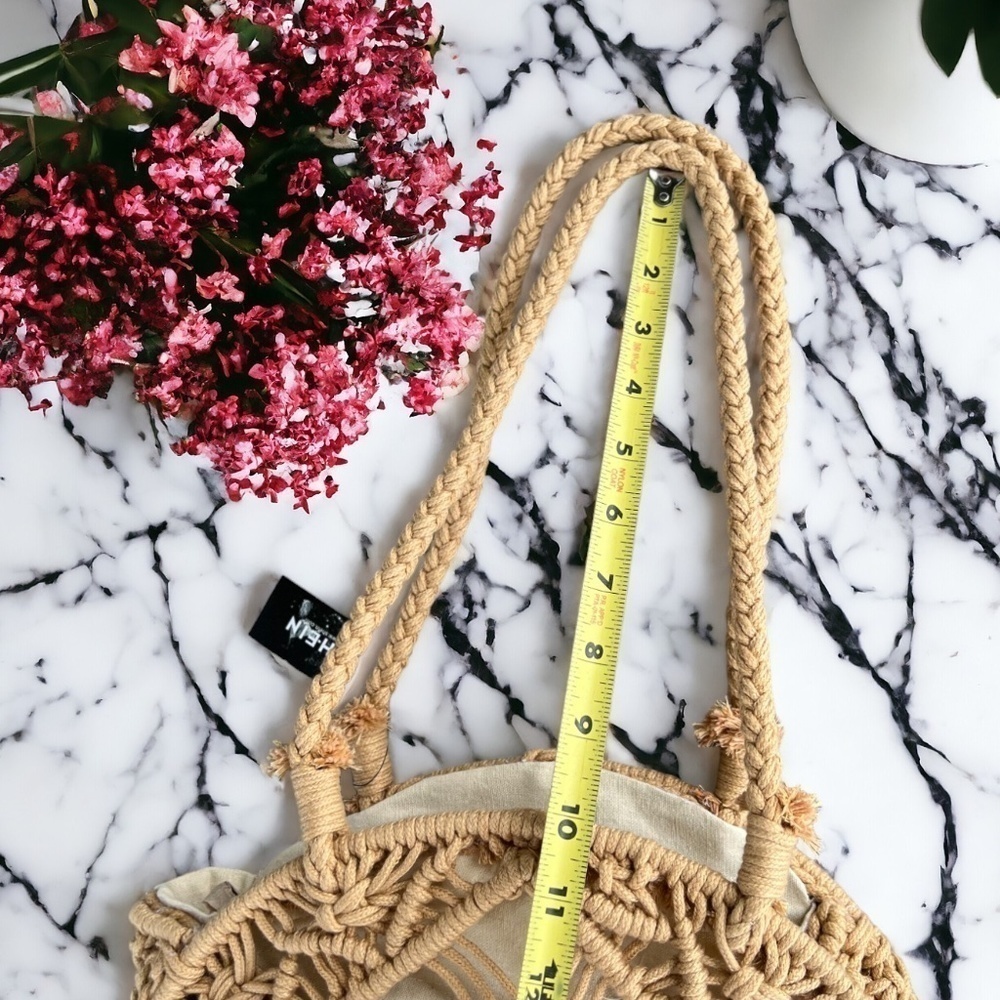 Shein NWT Hollow Out Circle Bag Neutral Color - Picture 7 of 14